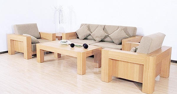 những ưu điểm của sofa gỗ lót nệm