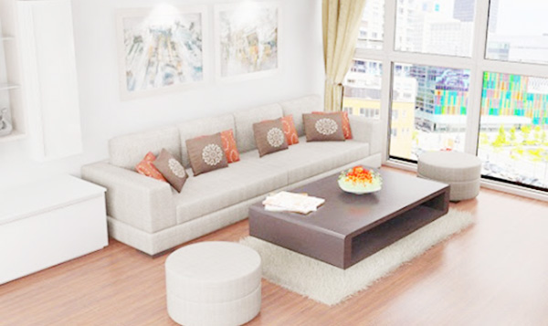cách bố trí sofa căn hộ đẹp hiện đại